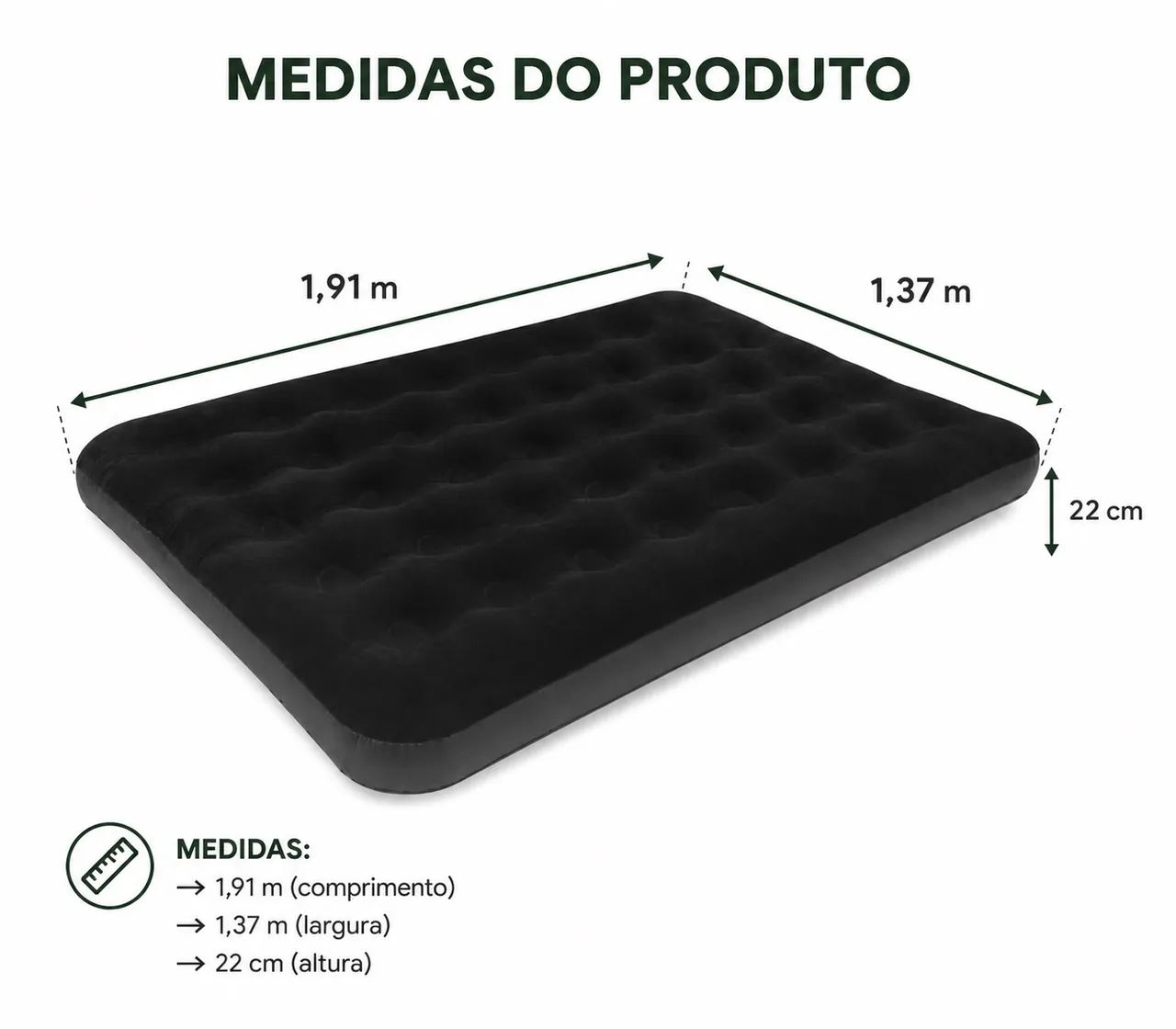 COLCHÃO INFLÁVEL CASAL BELFIX - Foto 2