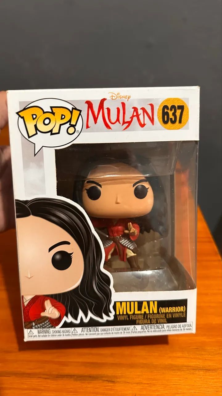 Funko Pop Mulan Warrior #637 Disney - Original com Caixa