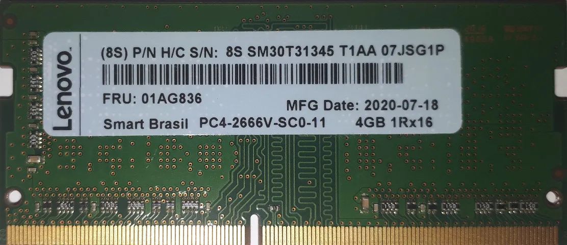 Memória RAM 4GB DDR4 2666MHz Smart Lenovo p/ Notebook - Foto 3