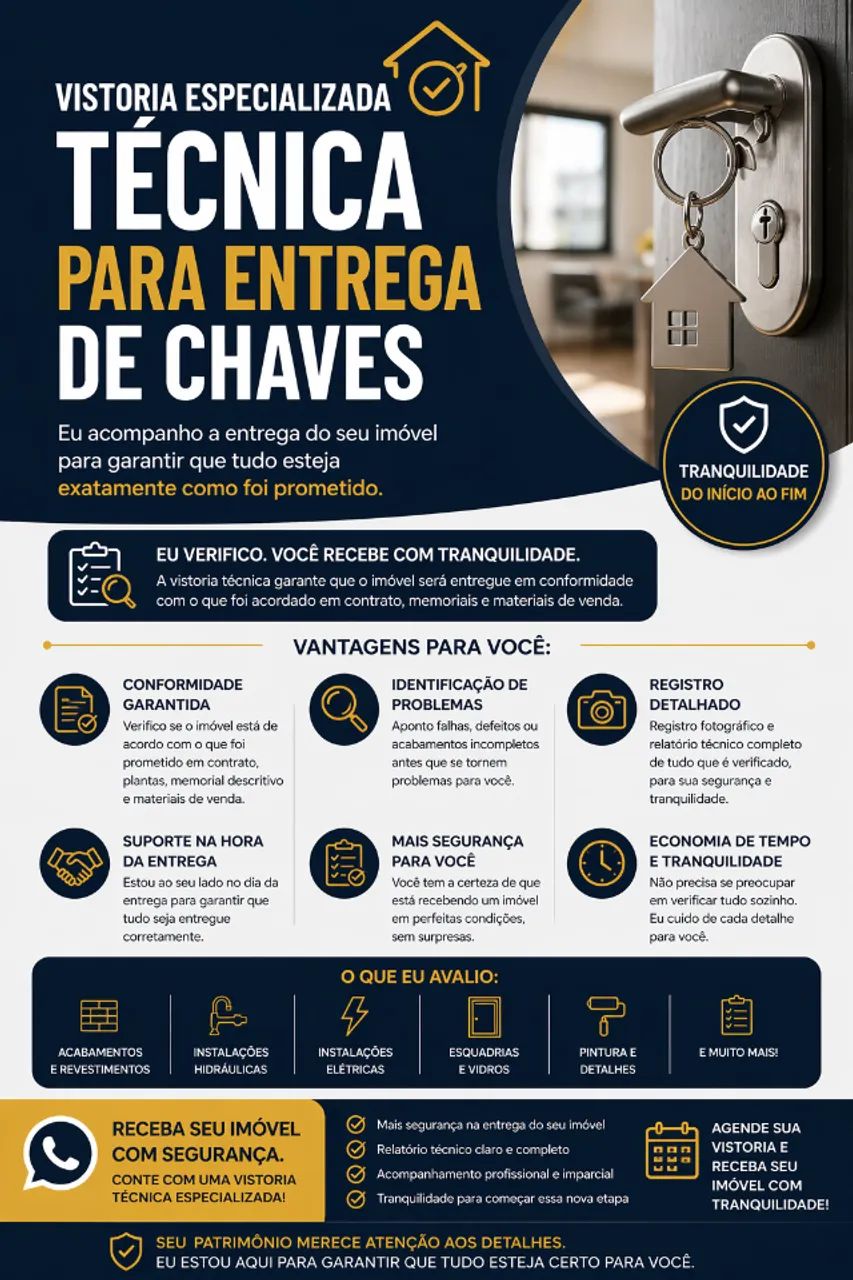 Vistoria entrega de chaves