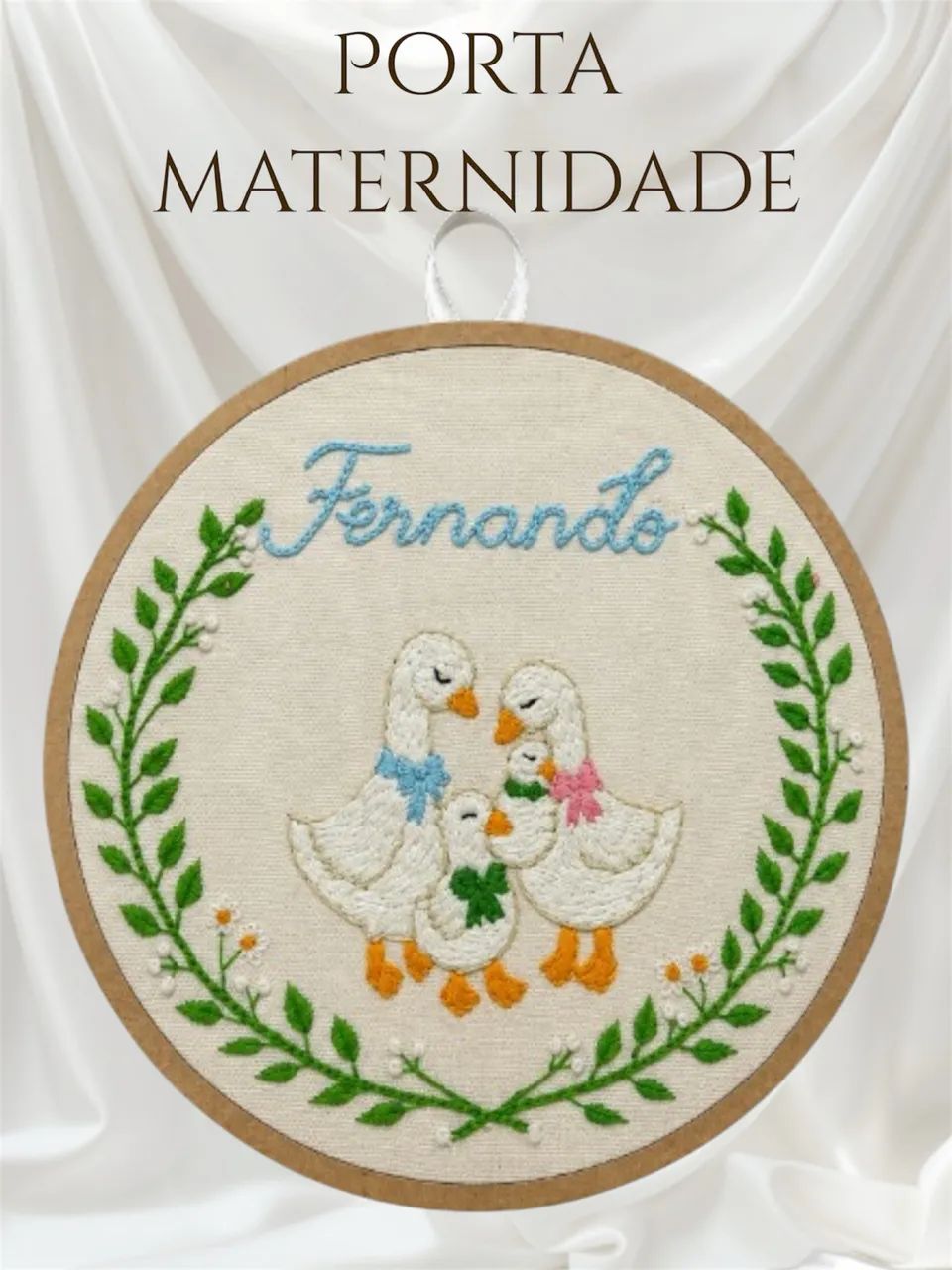 Porta Maternidade | Bordado | Enfeite de Porta  - Foto 3