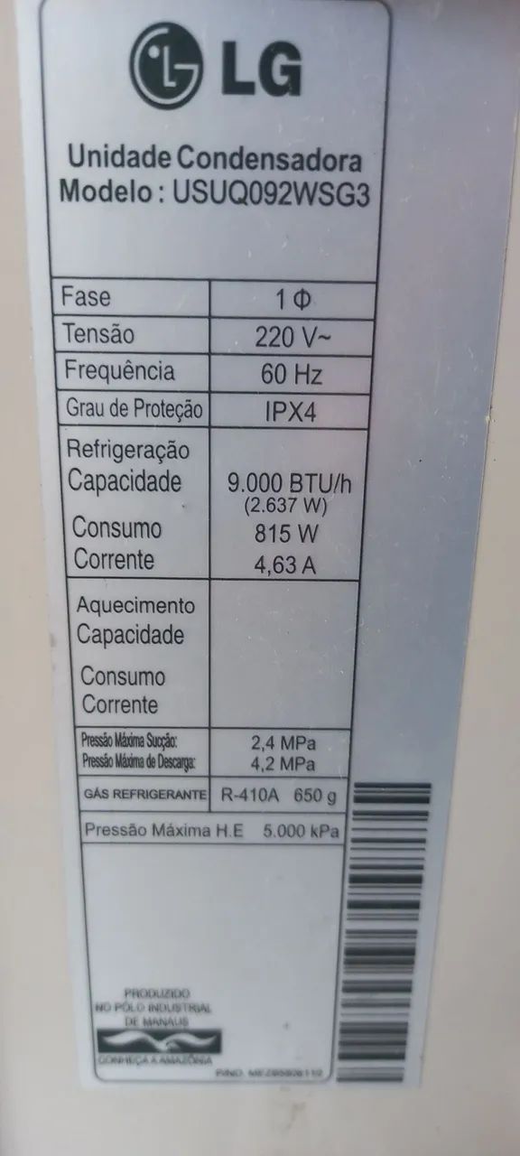 Ar condicionado inverter 9.000 BTU. - Foto 2