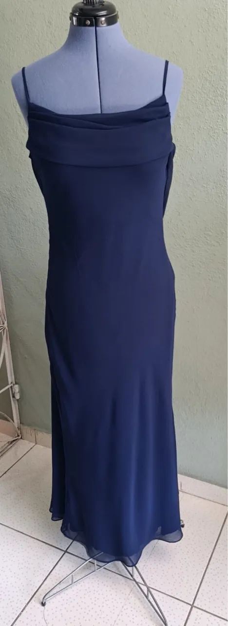 Vestido Longo Azul Elegante - Lindo e Conservado - Foto 3