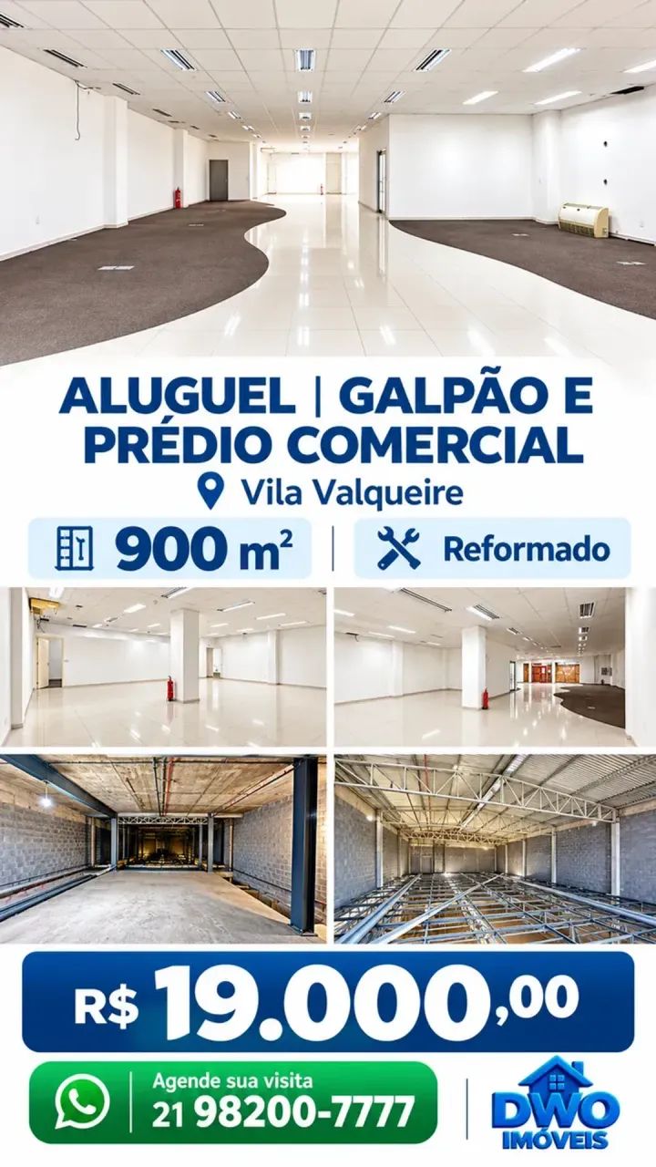 Aluguel Vila Valqueire prédio mais galpao total 900m2
