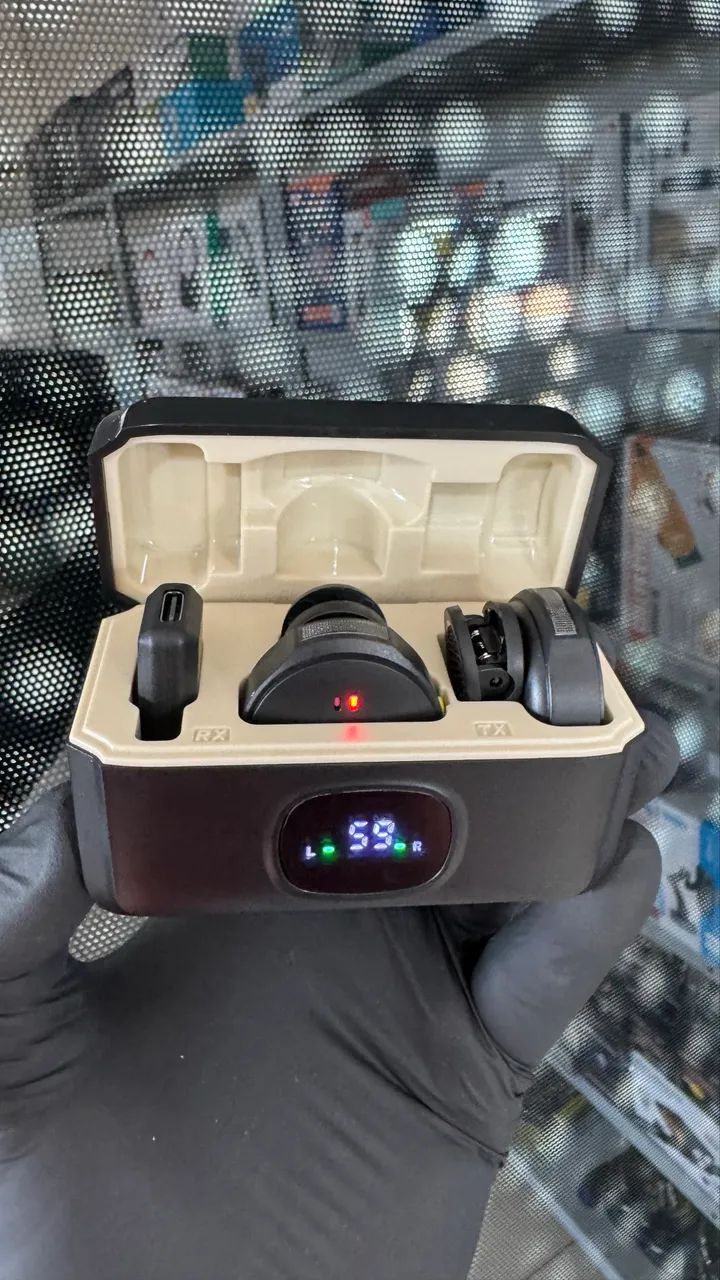 Microfone lapela com ímã sem fio tipo c duplo com - Foto 3