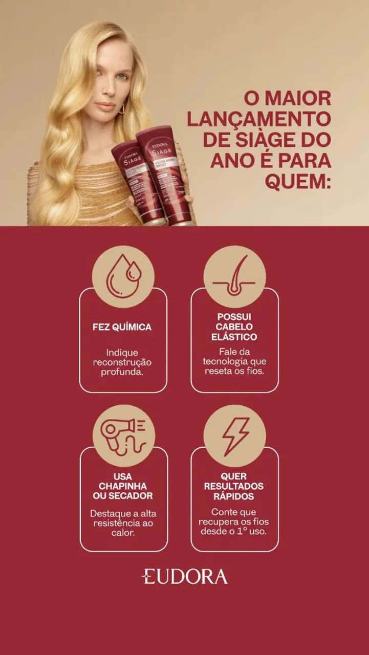 Kit Siage Eudora Ultra Bond Reset  - Foto 4
