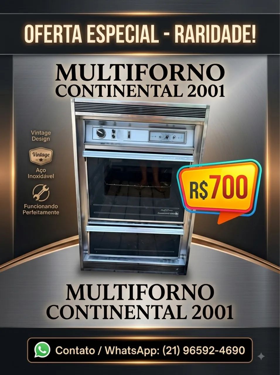 Multiforno Continental 200Litros