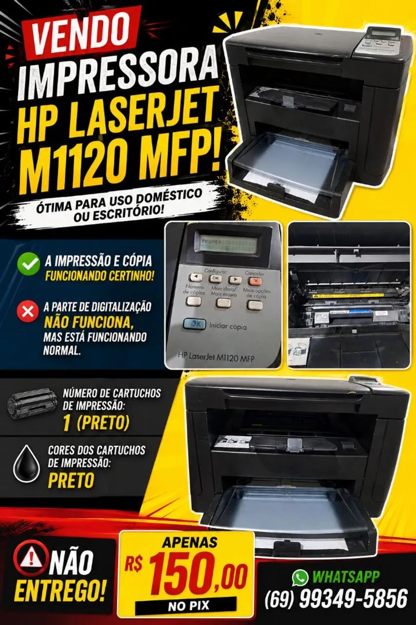 Impressora HP Laser Jet M1120 MFP