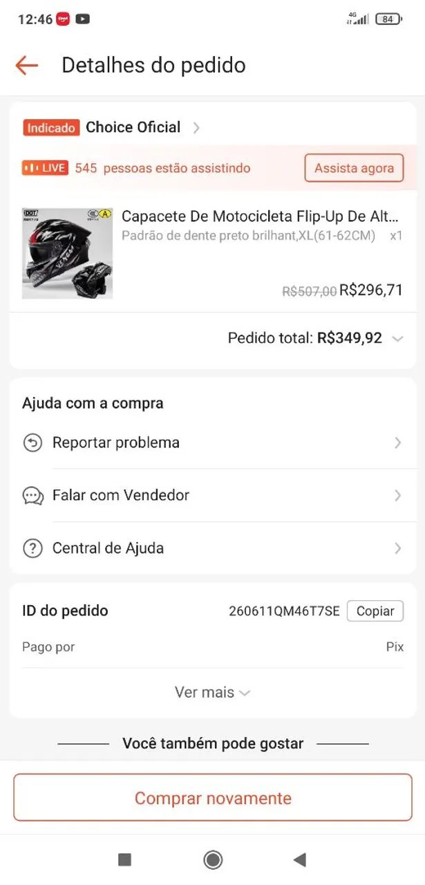 Capacete Flip up importado personalizado Venom - Foto 4