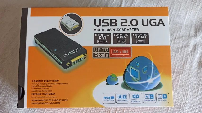 Adaptador De Vídeo Usb 2.0 X Vga Dvi Hdmi Multi Display Uga - Foto 2