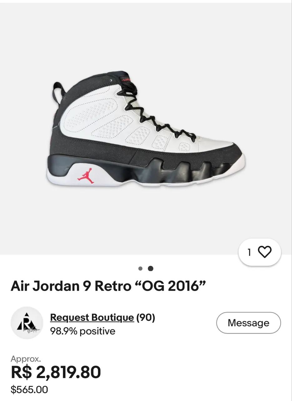 JORDAN 9 OG SPACE JAM - Foto 5