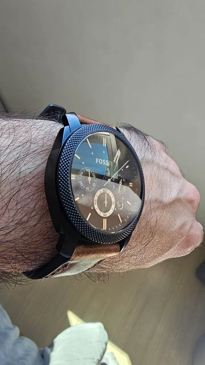 Relogio fossil fs4656 pulseira couro - Foto 4