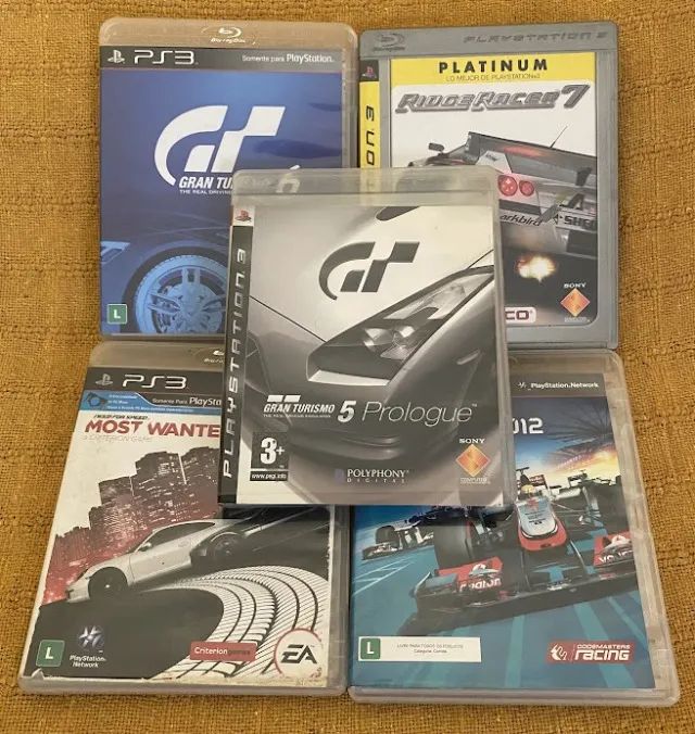 Coleção Corridas, 5 Jogos de Videogame p/ PS3 Originais Sony