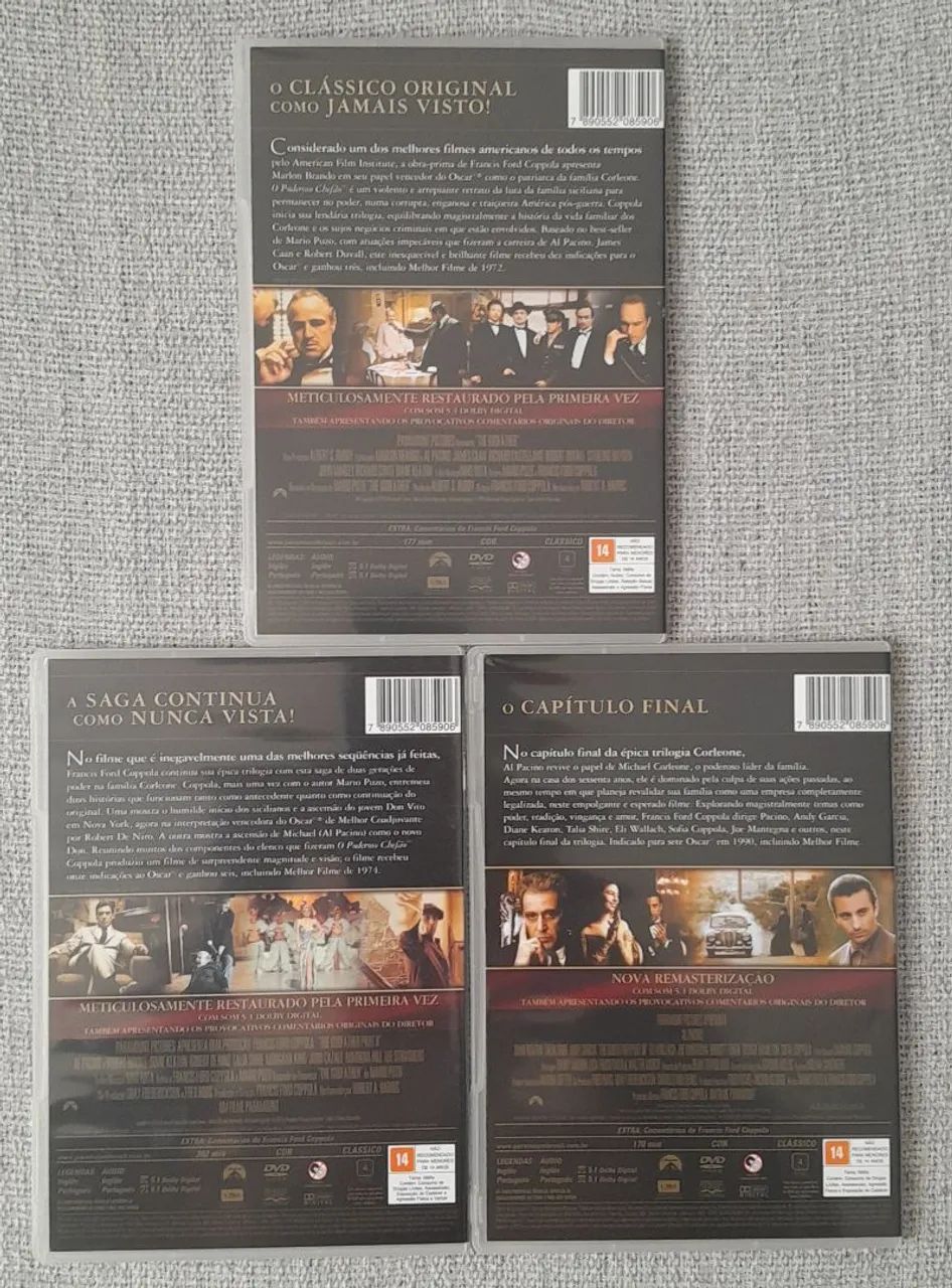 DVD O Poderoso Chefão (Trilogia) - Foto 4