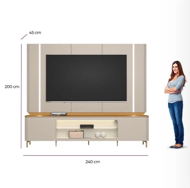 Painel com Rack Verona 239 - Foto 2