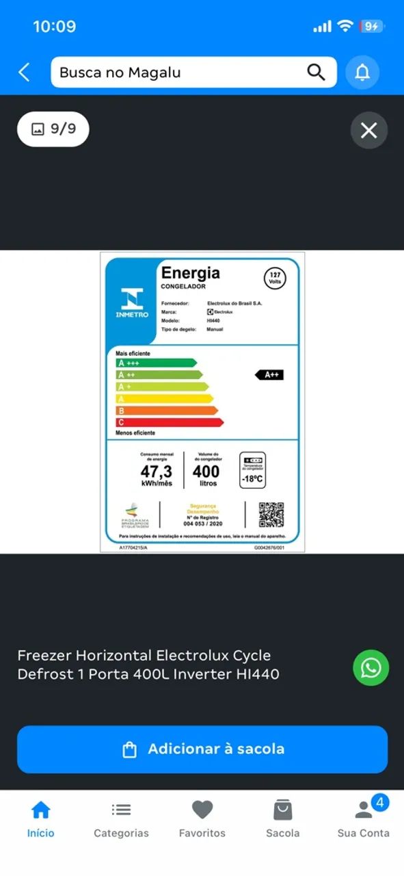 Frezeer- Electrolux 400L - Foto 2