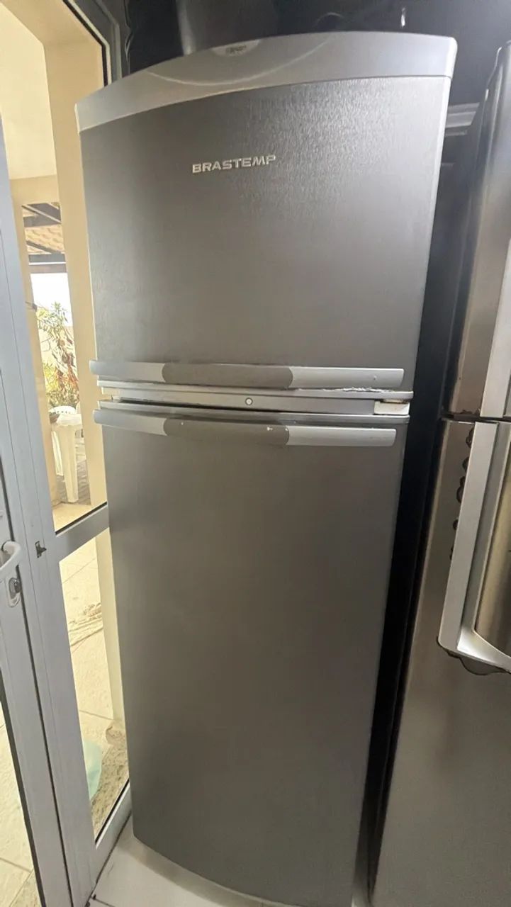 Geladeira Brastemp plotada inox usada  - Foto 2