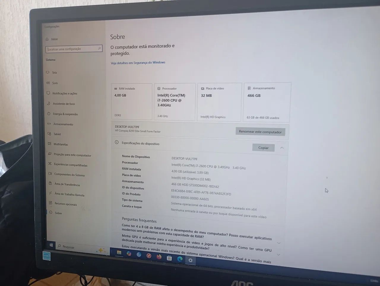 HP Compaq i7 2600 - Foto 3