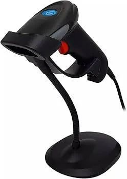 Leitor De Cod De Barras Com Suporte Knup Kp-1017a+ Cor Preto 