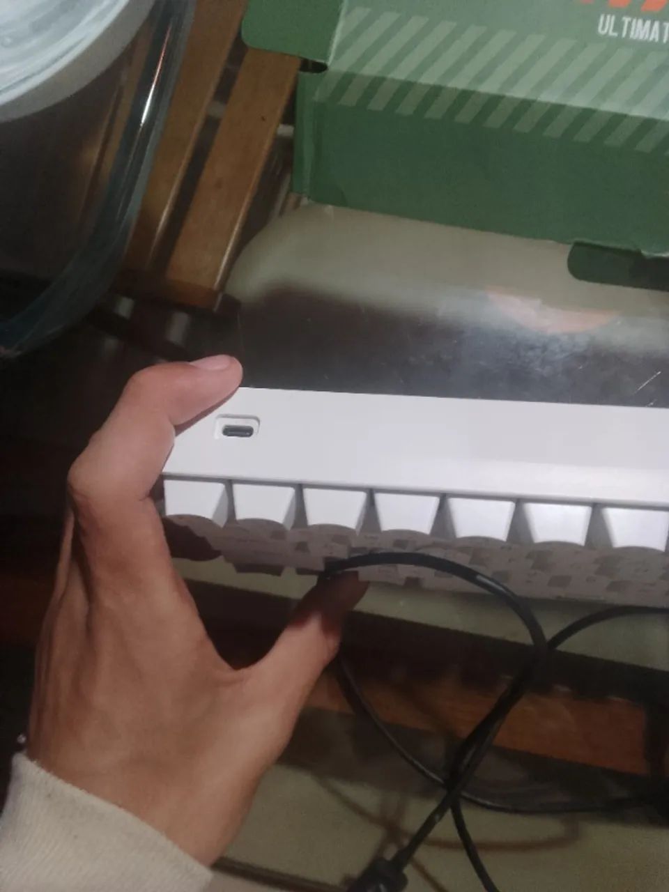 Vendo teclado mecânico branco switch azul(blue) - Foto 2