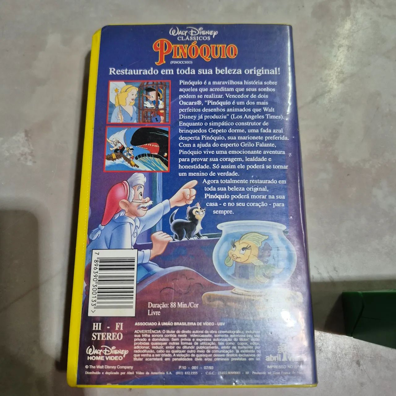 FITA VHS PINÓQUIO DISNEY ORIGINAL NÃO TEM MOGO, BOM ESTADO