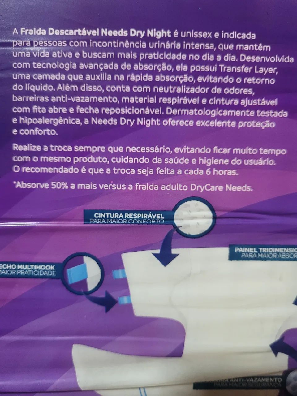 Fraldas NOTURNA G adulto 20 unid - Foto 5