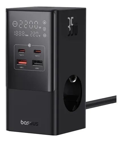 Baseus - 7 in 1 Carregador Rápido, Desktop, Display Digital 35W - Foto 2