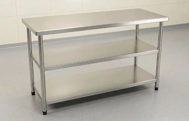 Bancada Em Aço Inox 1,40m x 0,60m Com Prateleira