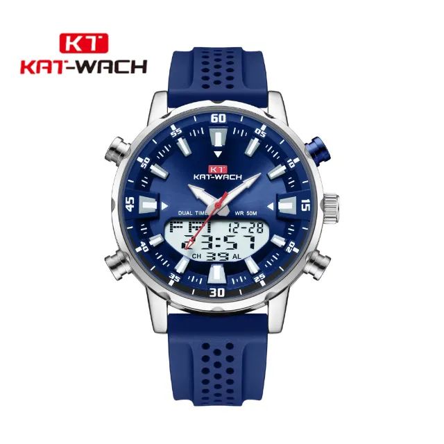 Relógio KAT-WACH 1815 - À Prova D'água Silicone Azul - Acessórios