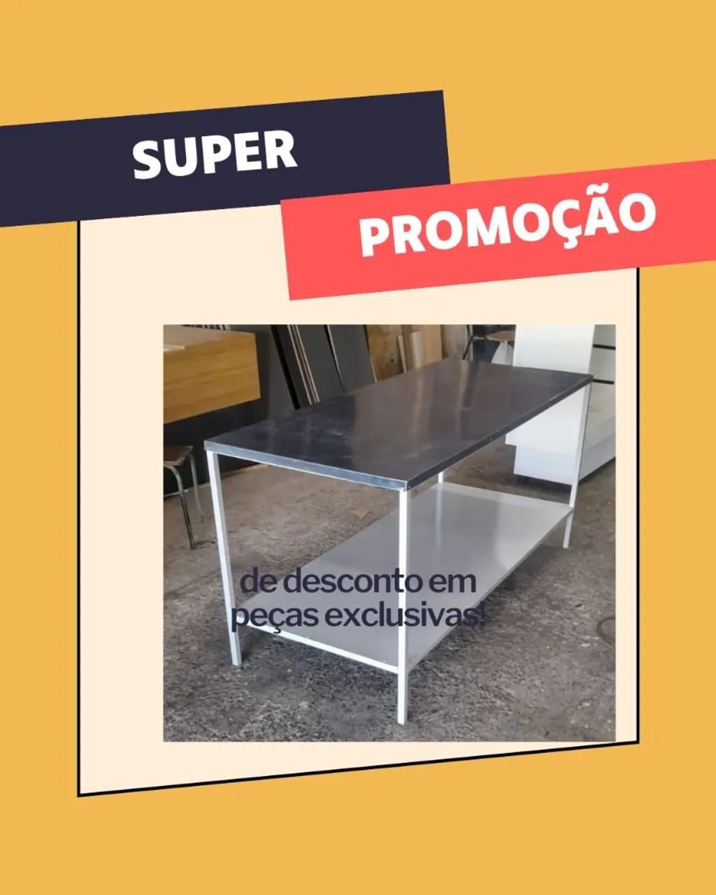 Mesa Inox tampo duplo  - Foto 2