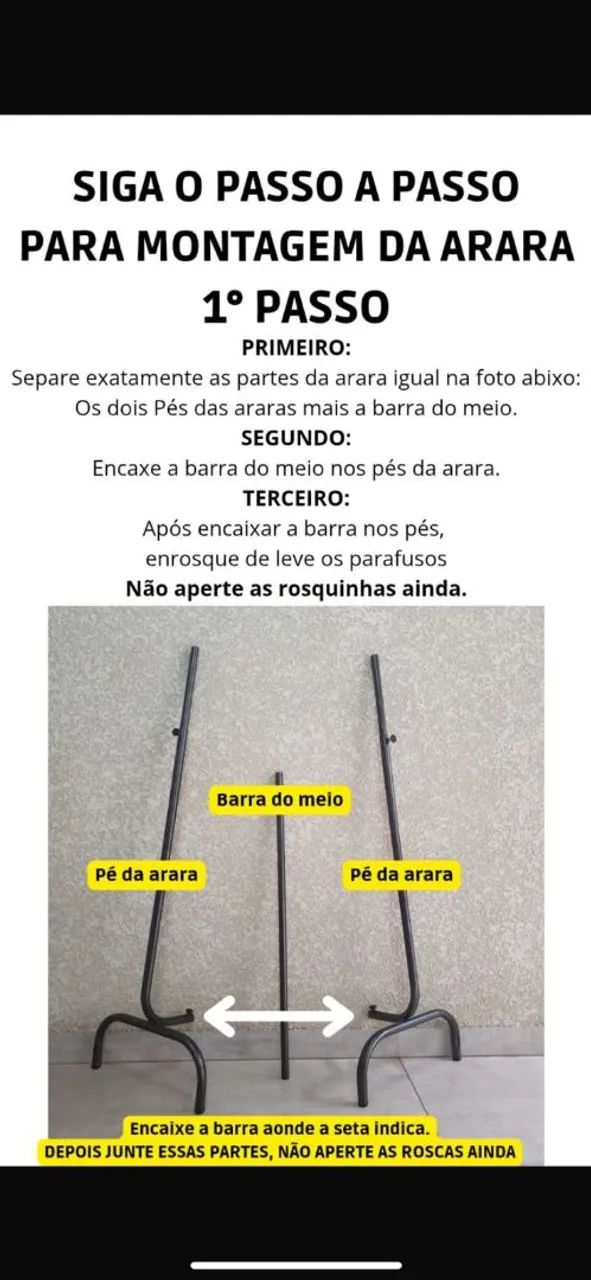 Arara cabideiro de roupas - Foto 2