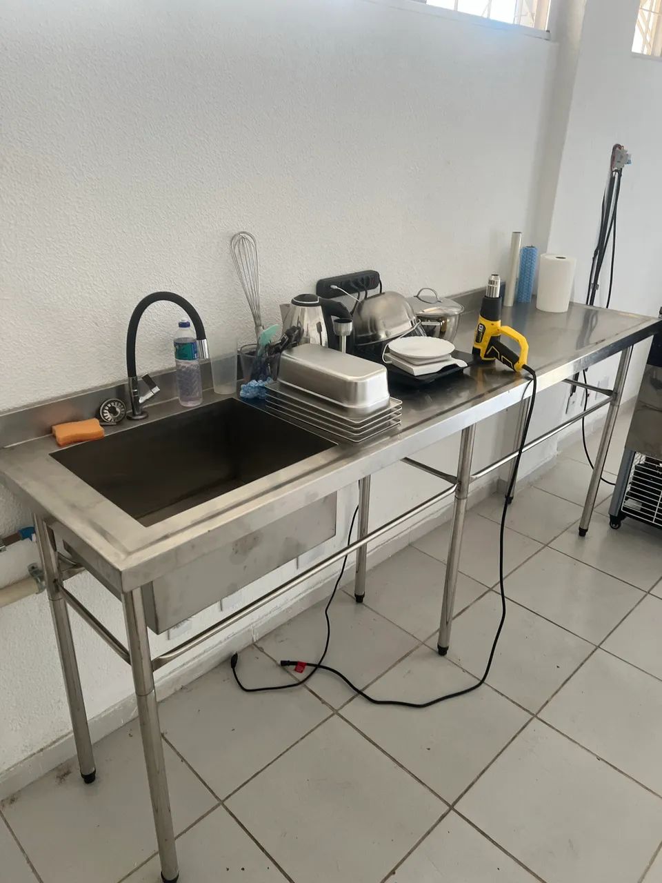 Bancada de inox com cuba  - Foto 2