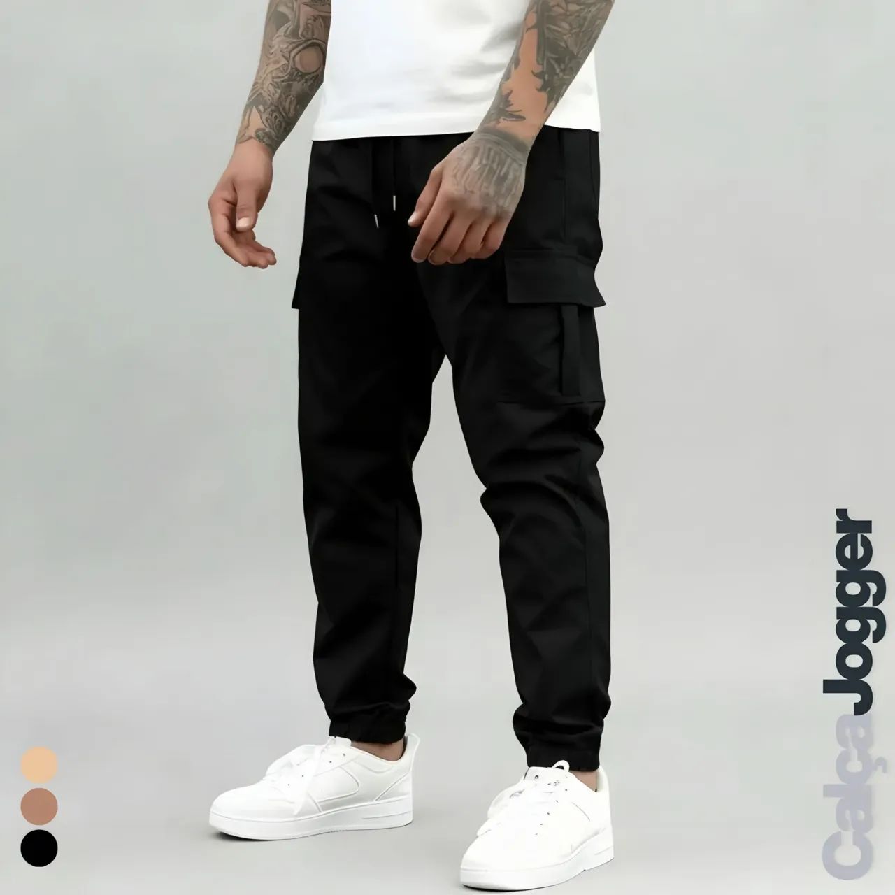 Calça Jogger Cargo - Tam M e GG.  - Foto 5