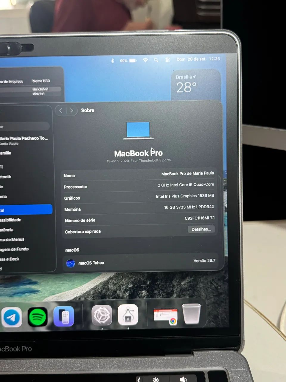 Macbook Pro 2020 1 tb de Memória, 16 g de Ram - Foto 5