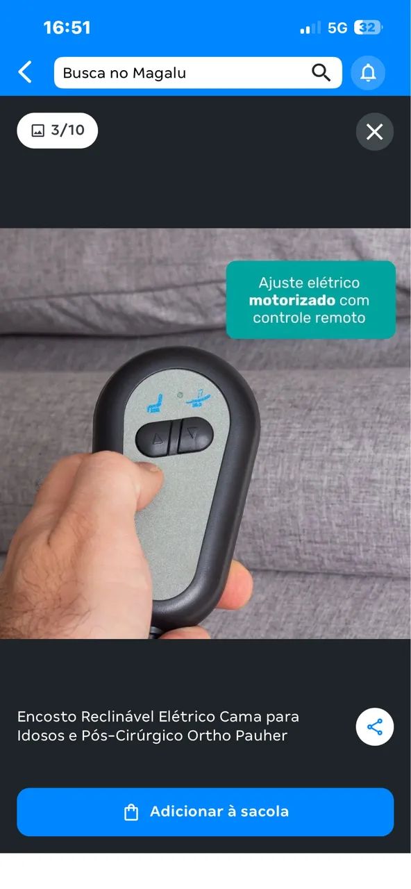 Encosto reclinável elétrico  - Foto 4