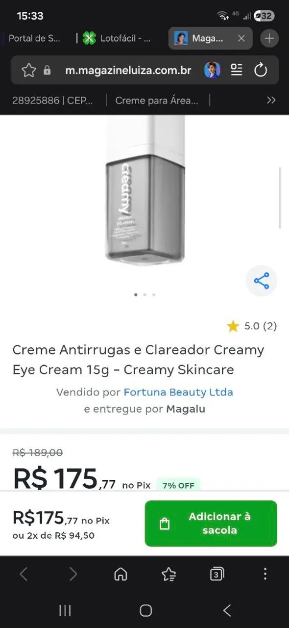 Creme Olhos Eye Cream Creamy - Foto 4