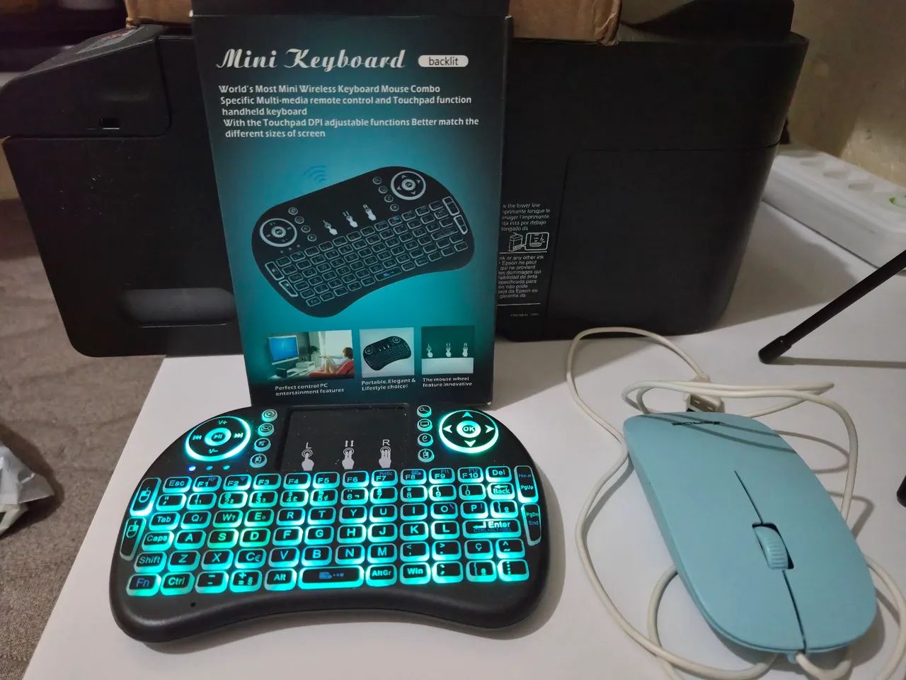 teclado mini com mouse usb - Foto 5
