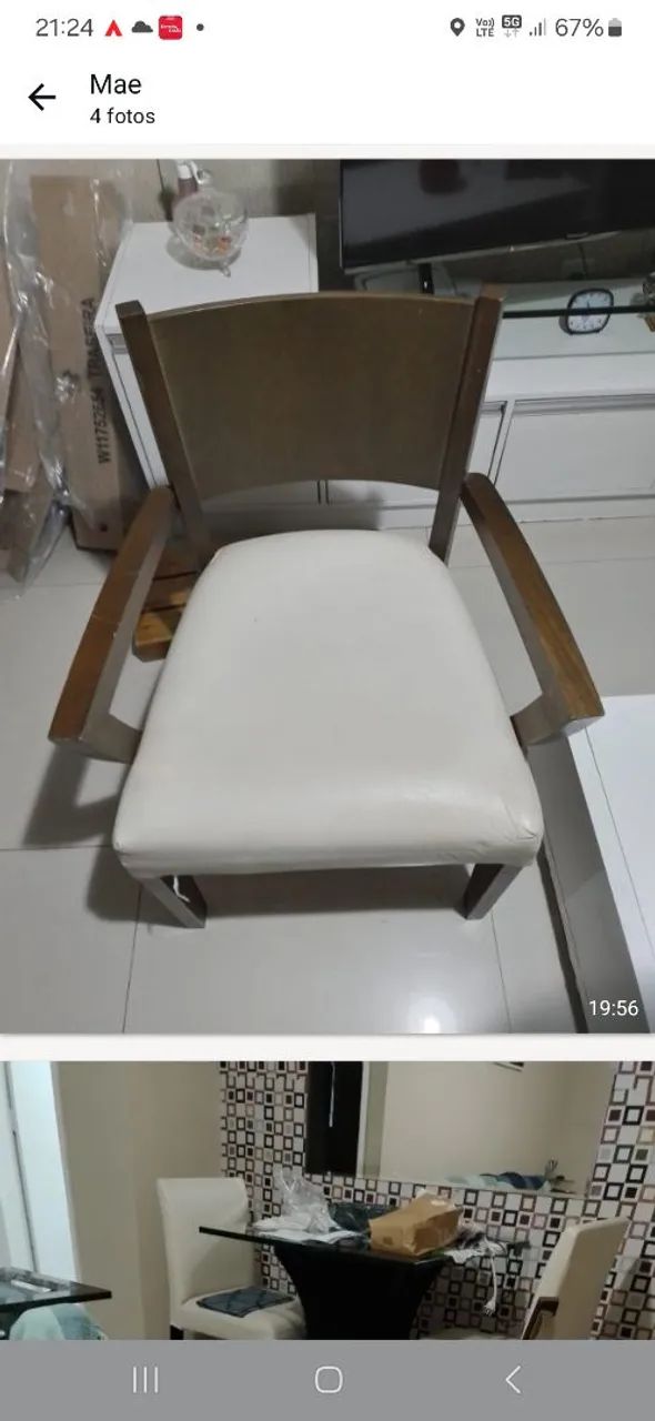 Linda cadeira de sala em madeira  - Foto 2
