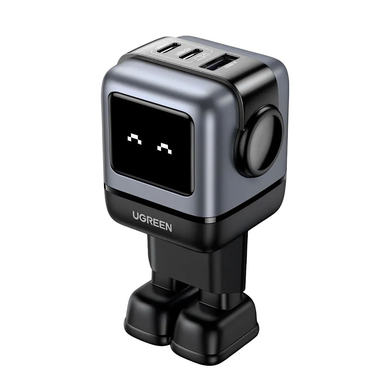 Carregador Ugreen Nexode 65W 2 USB-C  1 USB a tela led