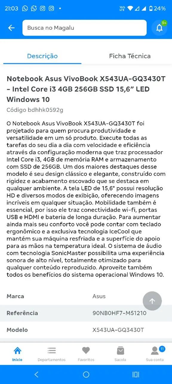 Notebook Asus Vivobook  - Foto 4