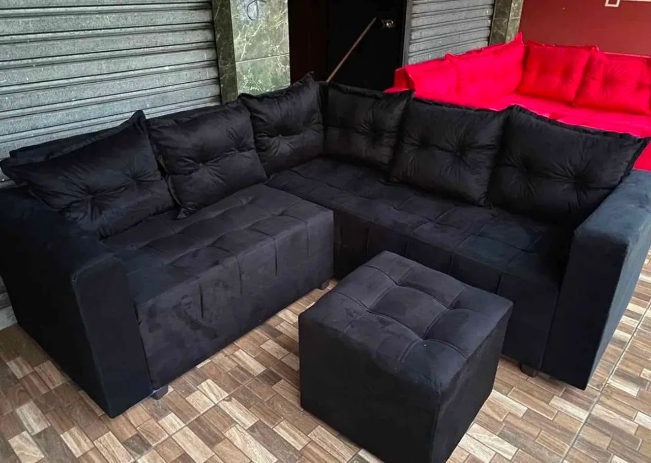 Sofás de canto com detalhes puxante no acento  - Foto 2