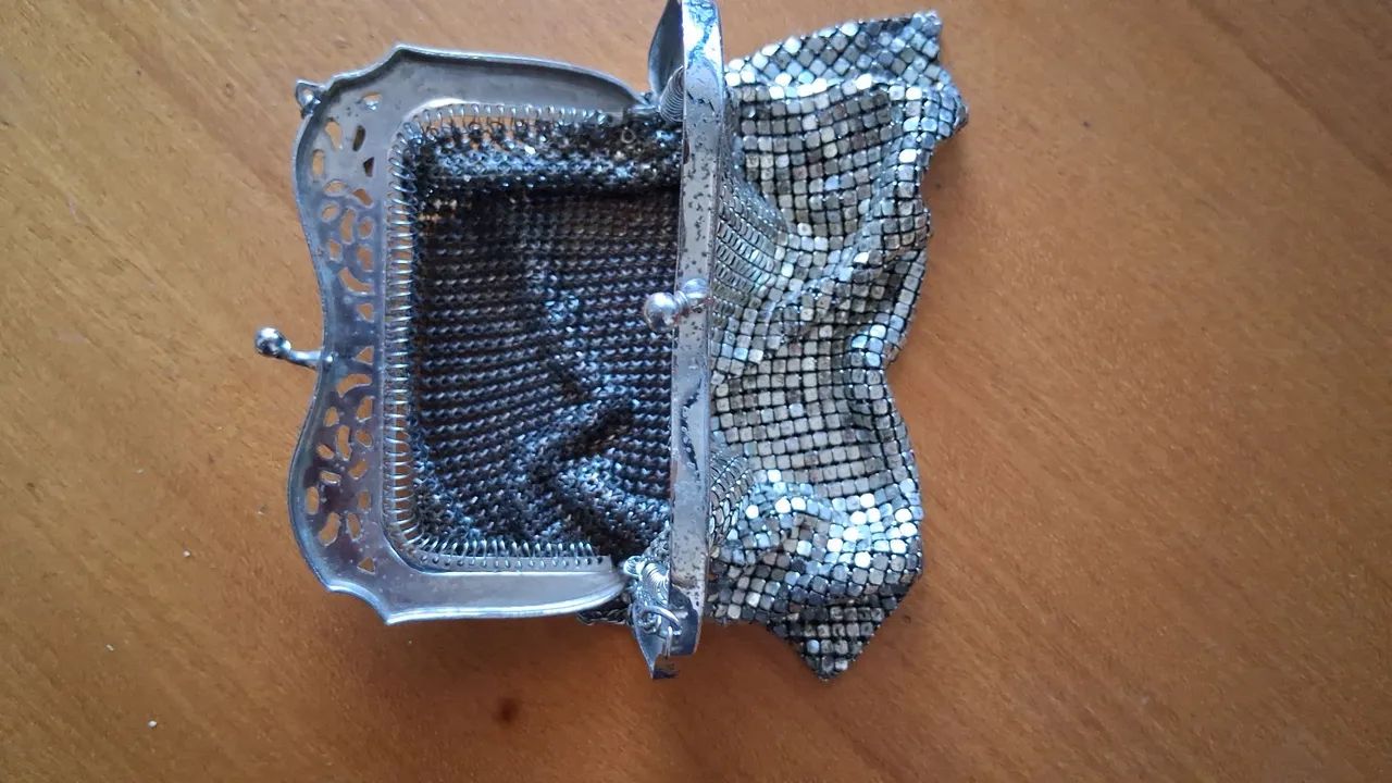 Mini bolsa prateada vintage - Foto 2