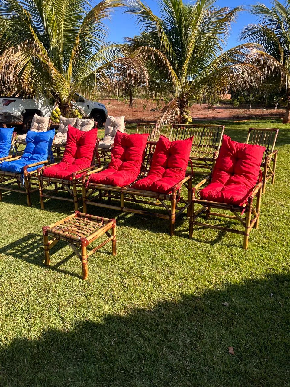 Jogo de sofá de bambu $430 entrega grátis  - Foto 4
