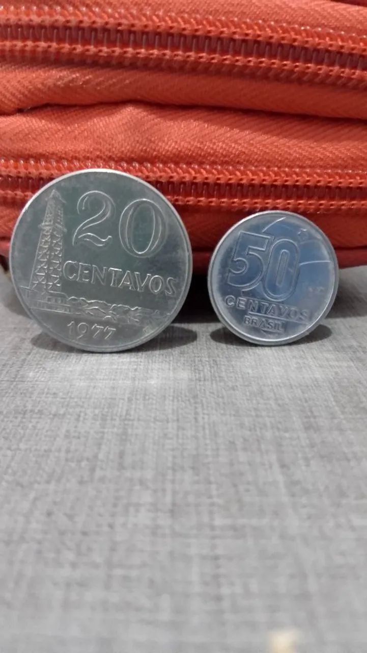 Moedas de centavos antigas 1969 1977 1989