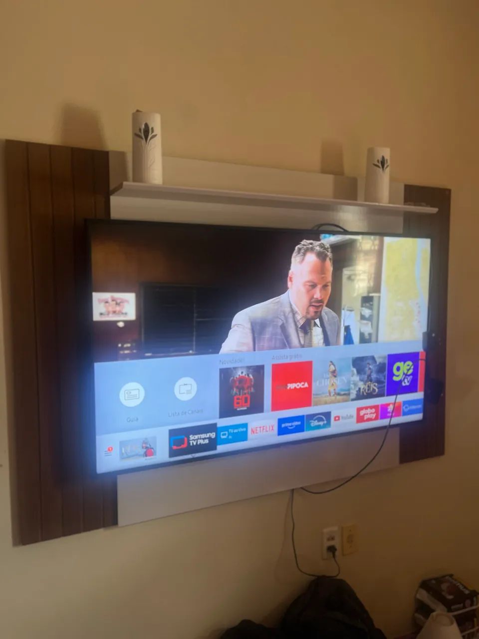 Smart Tv 55 polegadas Samsung acompanha painel   