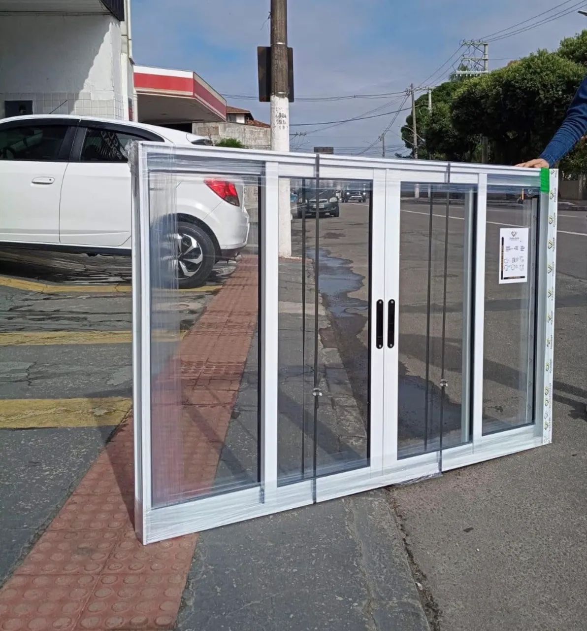   JANELA DE ALUMÍNIO BRANCA REFORÇADA 1,00x1,50 | PADRÃO CONSTRUTORA