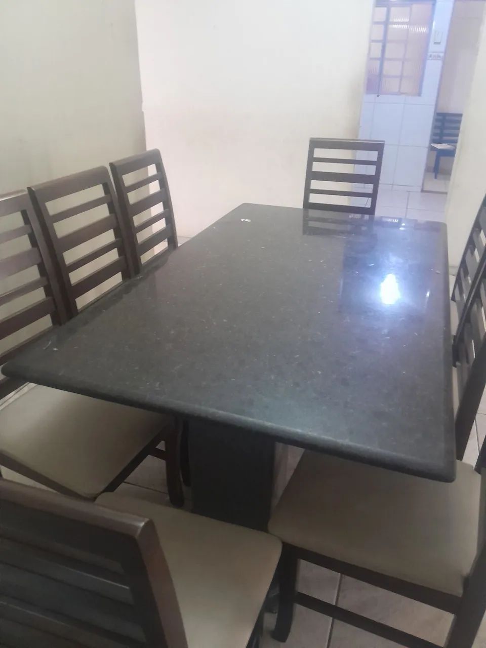 Mesa em granito 8 cadeiras  - Foto 2