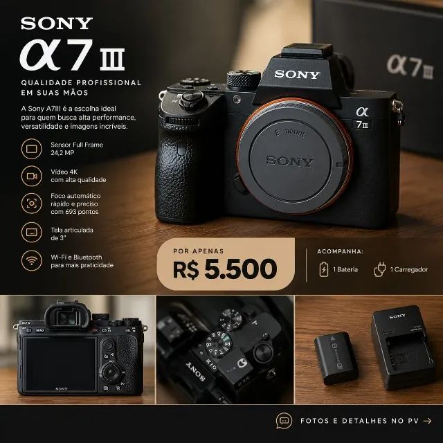 Camera Sony A7-III - Full Frame