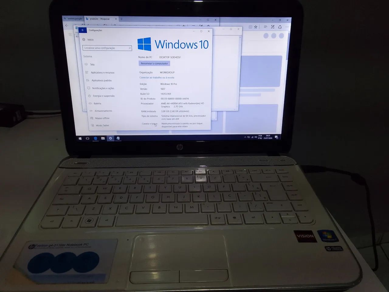 Notebook HP pavilion G4 2126br 