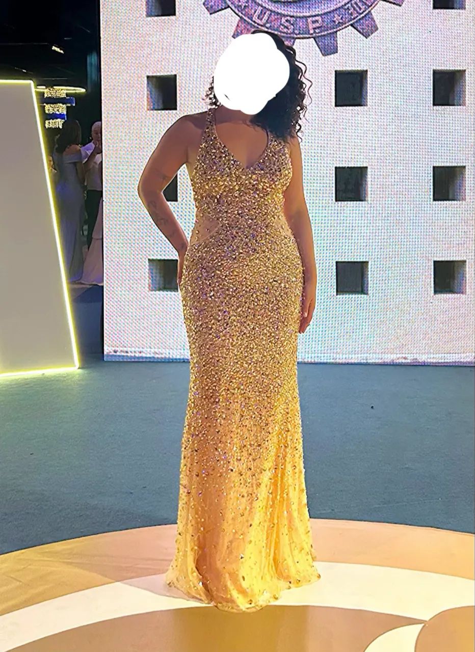 vestido de pedraria sônia baek tam m - Foto 3